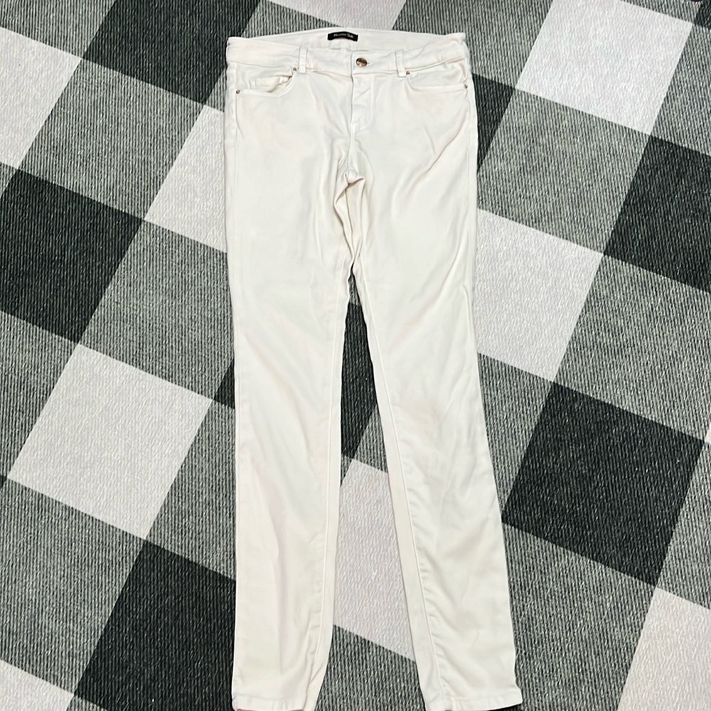 Massimo Duti off white skinny jeans